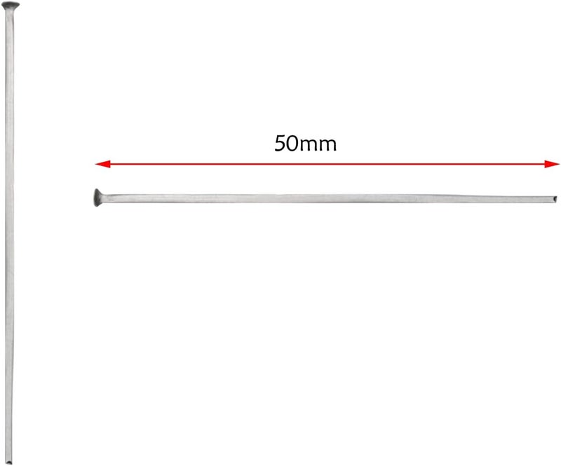 TAODAN Head Pins 200pcs 50mm 304 Stainless Steel Flat Head Pins Jewelry Making Pins 0.6mm Beading Pin - Image 4